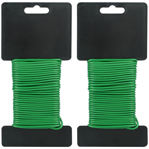2,5 mm Havewire, 2 stk. 10 m Havewire, Havebånd til Planter, Bløde Plantebånd