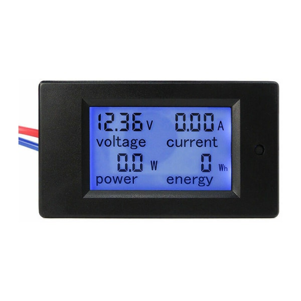 Voltmeter med LCD-display, 12V Amperemeter Tester Indikator, Digital Strömförsörjning Spänning Ström DC 6.5 - 100V 100A Voltamp Watt Multimeter