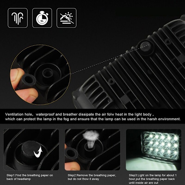 4X6 150W LED-frontlykter 2 stk. Høy/lav forseglet stråle rektangel erstatning for Wrangler Yj Xj Off-Road Trucks