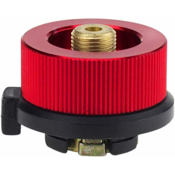 Camping Gassadapter, 2 stk. Camping Gassadapter, Gassbeholderadapter, Gassadapter for Camping Gassbrenner (Rød)-