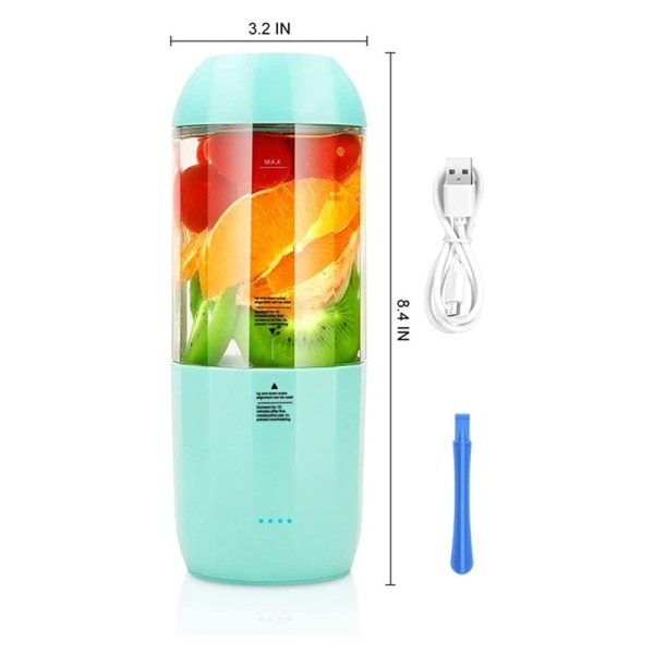 Blender Smoothie Makers, Mini Bærbar Blender, Smoothie Shake Maker, Bærbar Blender, Frugt Blender, 380 Ml
