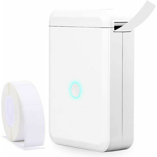 D110 etiketmaskine med klæbebånd, bærbar trådløs Bluetooth-klistermærkatprinter 10-15 mm etiketbredde kompatibel med iOS og Android til hjemmet