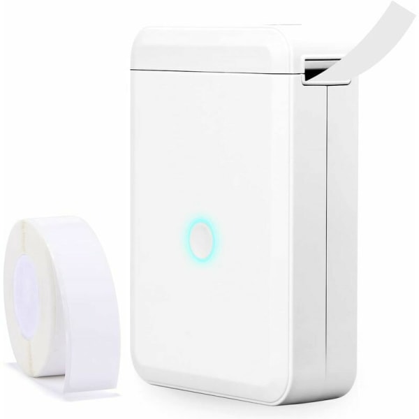 D110 etikettmaskin med selvklebende tape, bærbar trådløs Bluetooth-klistremerkeetikettskriver 10-15 mm etikettbredde Kompatibel med iOS og Android for hjemmet