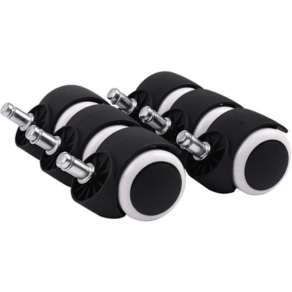 6 stk Serie Kontorstol Hjulutskifting Svingbar Hjul Stum Hjul Hardt Gulv Kontorstol Sklisikre Hjul Universal Hjul BG-2