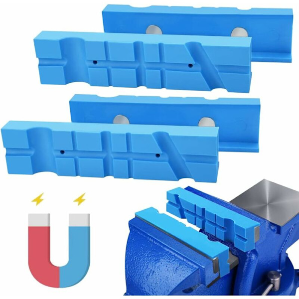 2 stk TPU magnetiske skrustikkebeskyttere, myke skrustikkebeskyttere, blå magnetiske skrustikkebeskyttere for benkskrue, jigger, boremaskiner, freser (14 3,6 3,2 cm)
