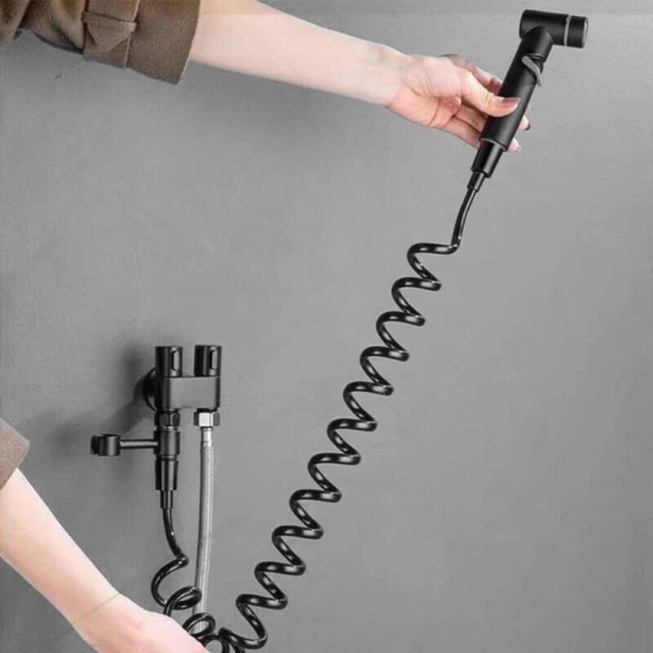 1-i-2-ut dobbel kontrollventil mini multifunksjonskran mini dusjtrykk baderomsett for bidet og dusj-B