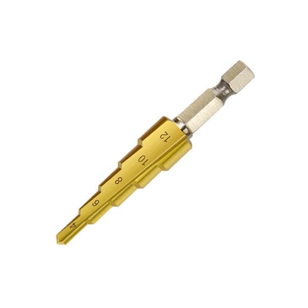 Trin Drill Bit, Hex Skaft Lige Rille Trin Drill Bit Kombination, Elektrisk Boremaskine Åbning Pagode Drill Bit