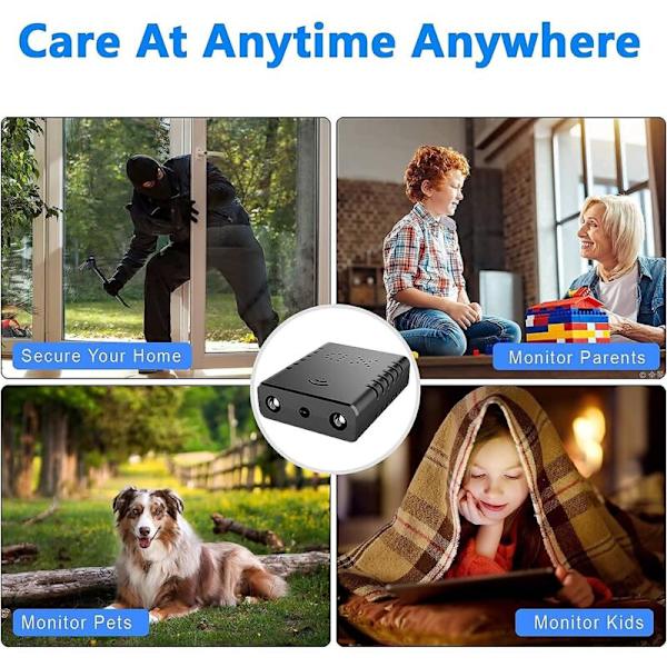 Minsta WiFi-spionkamera HD1080P Trådlös Fjärrkontroll Bärbar Trådlös IP-kamera Nanny Cam Babymonitor