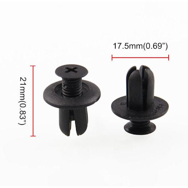 Muoviset niitit Kiinnikeklipsi Reikä Auto 120 X 8 Mm Puskuriin Turvapiikkeihin