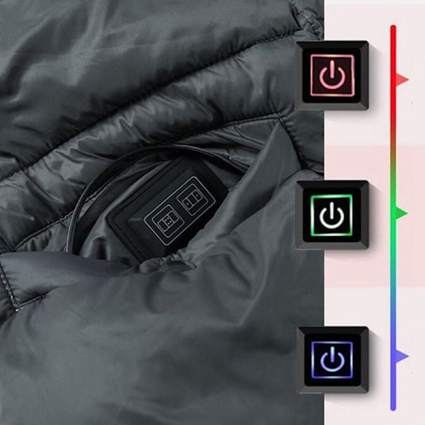6 Oppvarmingssoner Elektrisk Teppe Bærbar USB Oppvarming Teppe Multifunksjon Pude Teppe Vest Sjal Knepute