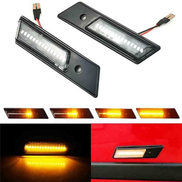 Sivumerkki LED-signaalilamppu Auton suuntavilkku 3-sarjaan E36 5 E34 7 E32