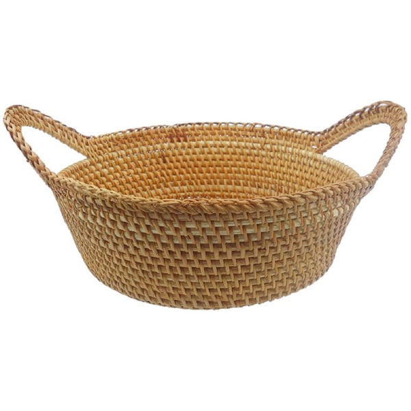 Wicker Basket - Hand Woven Basket with Handle, Food Storage Basket, Fruit Basket, Storage Basket, Kitchen Storage Baskets