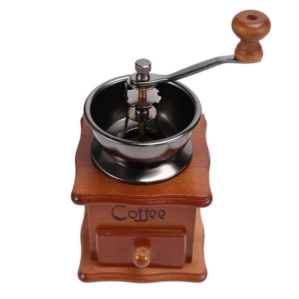 2X Trekaffe Grinder Manuell Kaffe Grinder Håndlaget Rustfritt Stål Retro Kaffe Krydder Mini Burr Kvern Med Keramikk