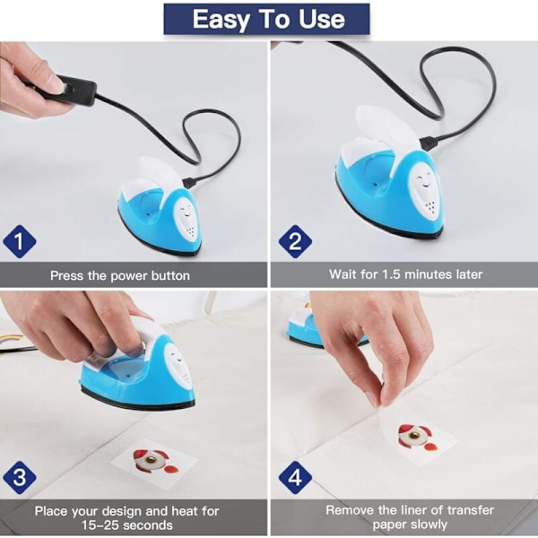 Mini Varmepresse Maskine Mini Elektrisk Strygejern Mini Bærbar Strygejern med Opladningsbase DIY Tøj Tilbehør T-shirts Sko Hatte Lille Varmeoverførsel Pr