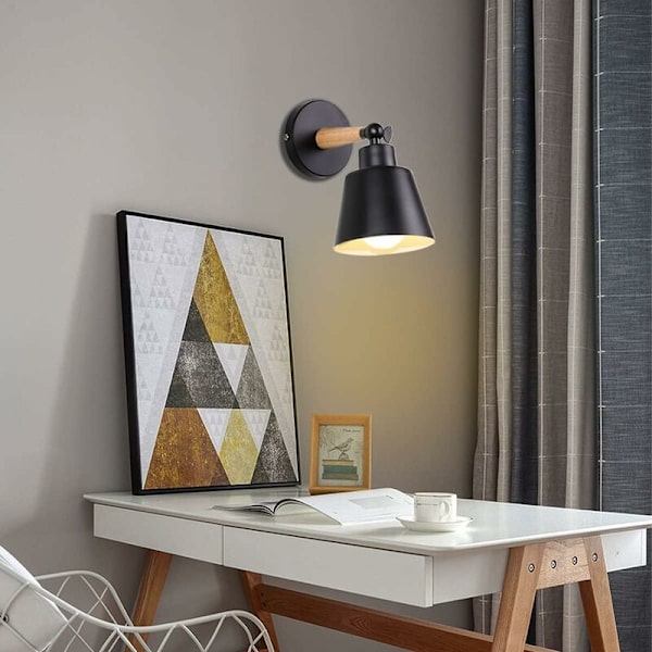 Retro Industrielt Vægskinne, Moderne Indendørs Vægskinne, E27 Metalbur Ceiling Light, Macaron Design til Soveværelse, Køkken, Spisestue (Sæt af 2, Blå)