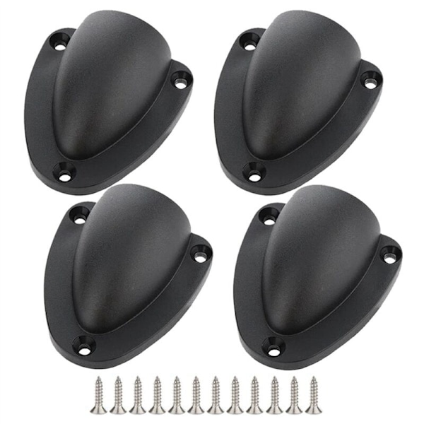 8 stk 2,5 tommers nylon kabelventildeksel, båtmuslingventil, glatt kanttykkelse 1/8 tommer