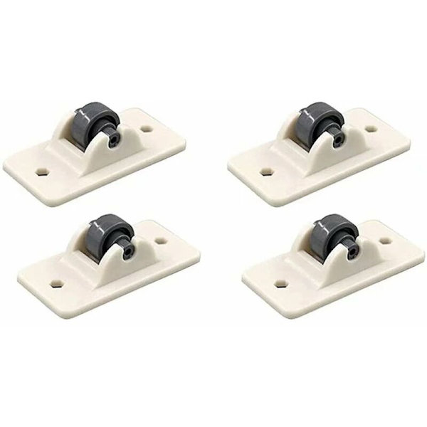 4 stk Selvklebende Hjul Plast Ruller 4,7x2,4x1,7mm for Skap Skuffe Oppbevaringsboks Møbler Hjul Beige