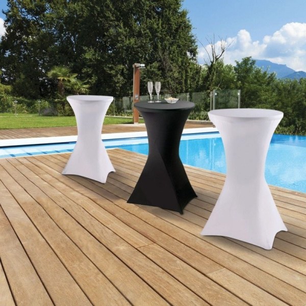 Set med 2 svarta överdrag för 110 CM fällbart högt bord, AAFGVC