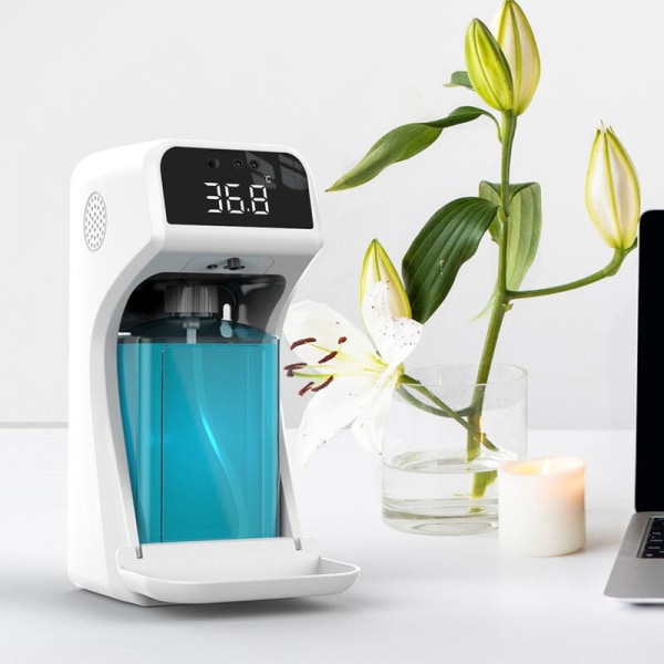 Digitalt infrarødt termometer Kontakt 2 i 1 Håndvask Dispenser Termometro 1000Ml Drip