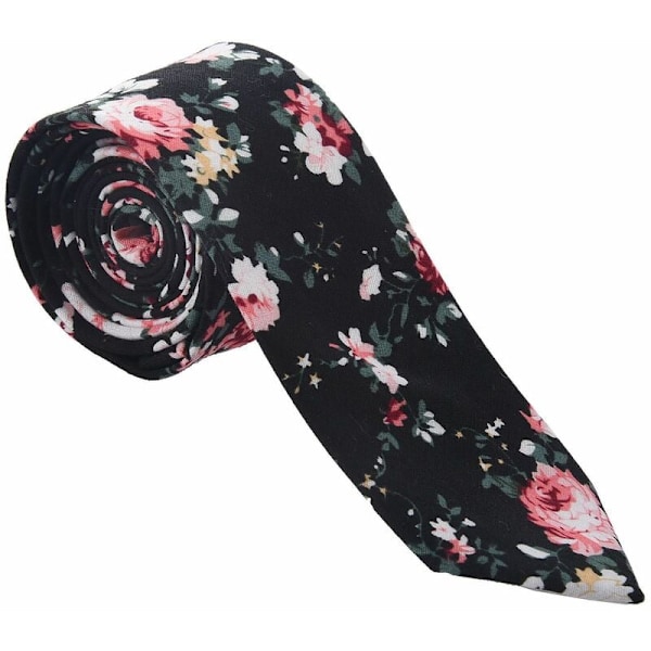 Klassiska bröllopsgåvor blommönster för kostym slips bomullsslips 1
