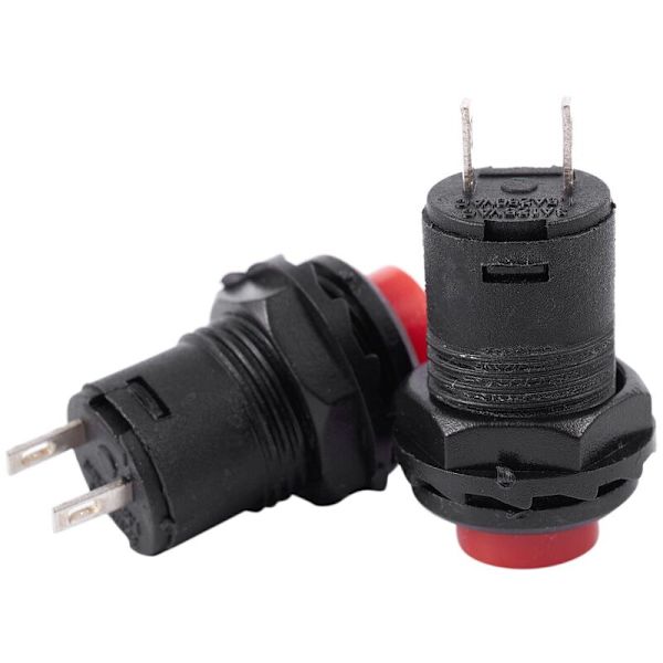 5 x 12 mm bilbåd lås tryk på/fra knap 125V 250V rød