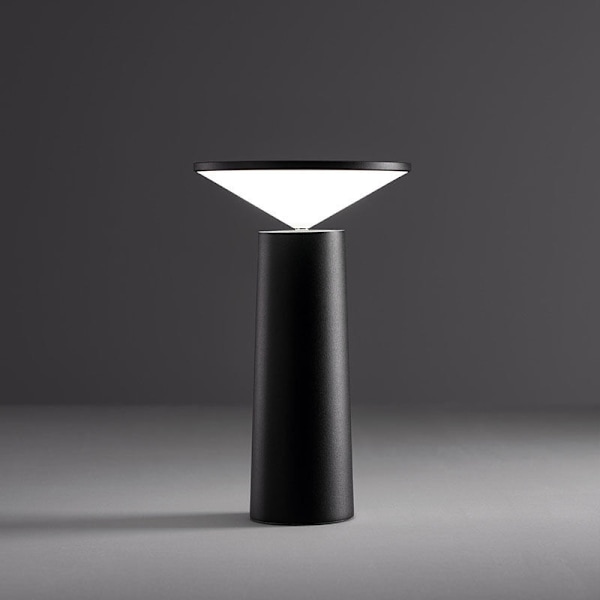 Langaton LED-pöytälamppu, USB-ladattava työpöytälamppu, langaton himmennettävä kosketus-yöpöytälamppu, 3 väriä, sisä- ja ulkokäyttöön, ravintolaan, baariin, IP54, musta
