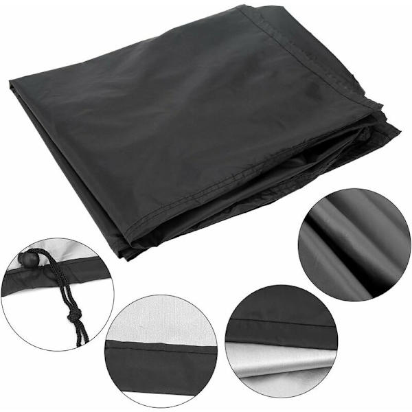 1 Pack, Grillöverdrag i kol, Vattentätt överdrag för utomhusgrill, Fyrkantig grill, Svart, (80 x 66 x 100 cm).