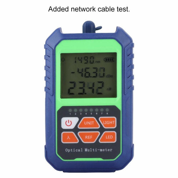 Mini optisk strømmåler (-70 til +3), Type A høj nøjagtighed FC/SC/St stikkabeltester Fiberoptisk lysmåler til FTTH CCTV CATV (uden batteri)