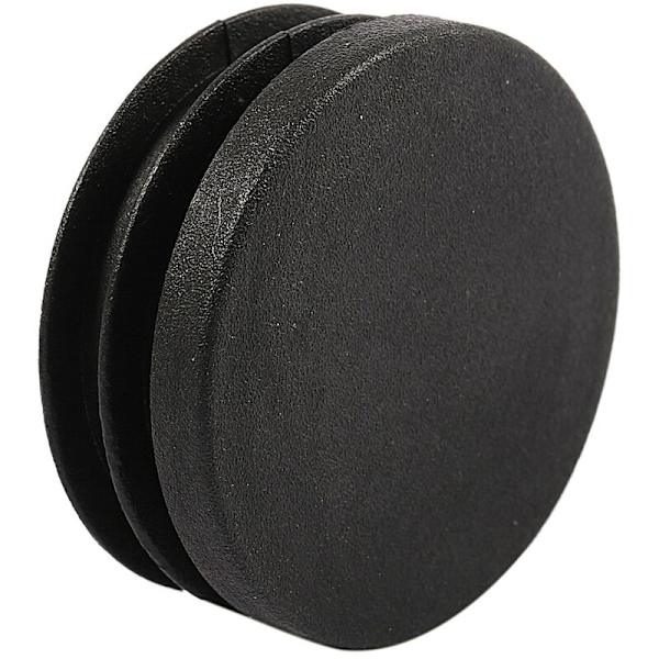 6 stk. Plast End Cap Cover med End Cap til Rørprop 40 mm Sort