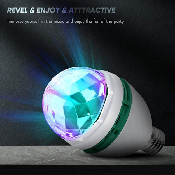 Scene Lyspære Roterende Led Strobe Lyspære Disco Party Lyspære 7 Farge Multifarget Lyspære Stemningslys Pære
