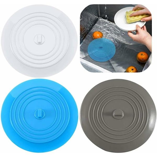 Silikon Sänkhål Silikon Badkarspropp Avloppspropp Universal Badkarspropp Gummi Badkarspropp Universal Avloppspropp för Badrum (3 ST)