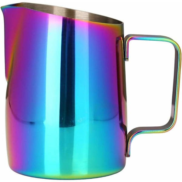 Melkeskummer i rustfritt stål for kaffe, espressomaskin, melkesteamer, latte art, melkeskum, 420 ml, flerfarget - Fei Yu