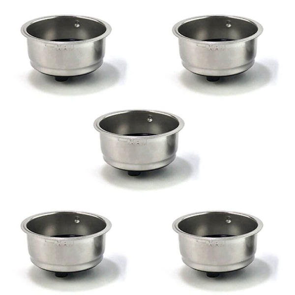 5X Kaffemaskin Tilbehør Rustfritt Stål Avtakbar Filterkurv Sil For Hjem Kontor (Dobbel Kopp)