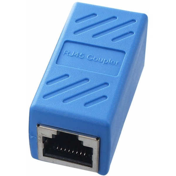RJ45 - Skjermet kobler for Cat7 / Cat6 / Cat5E / Cat5 Ethernet-kabelforlengelseskontakt - til , Blå - 2-pakning