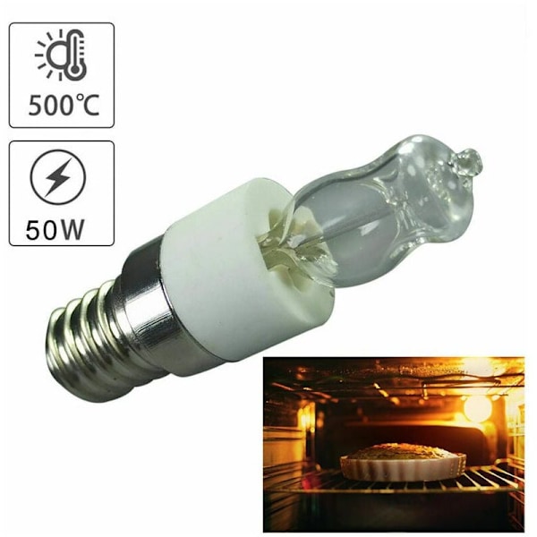 2 kpl 40W Uunin Valolamppu, E14 Kestävä Korkean Lämpötilan Halogeeni Lamppu, 220-240V Mikroaaltouunin Valolamppu, Vaihtolamppu Uuniin, Jääkaappiin
