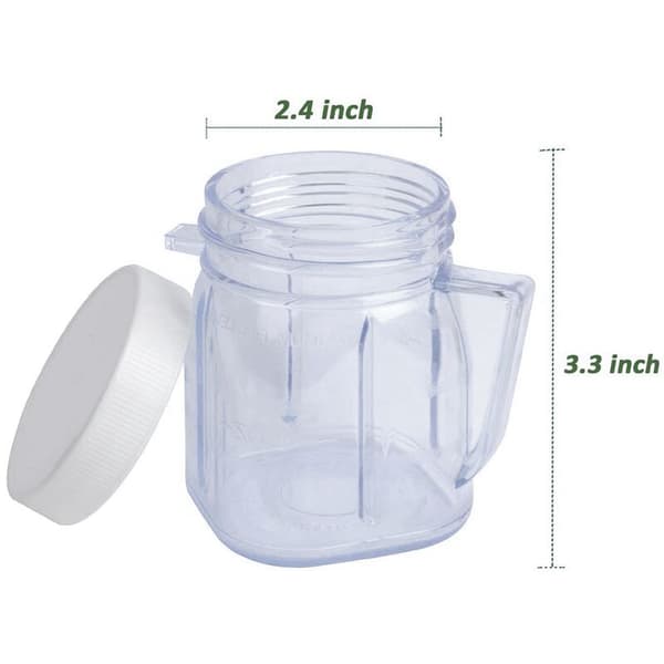 4937 Mini Osterizer Blenderburk Tillbehör, Mini Plastburkar Med Lock (1 Pack)