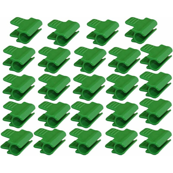 24-pack plastklämmor för växthus, nät, stolpe, ytterdiameter 11 mm