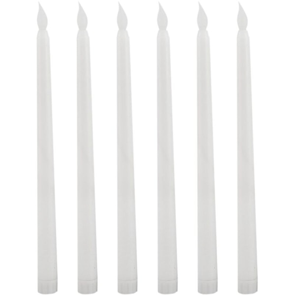 6 kpl LED-kartioita illalliselle, lepattava liekki, paristokäyttöiset kartiokynttilät pöytäasetelmiin, häihin, syntymäpäiville