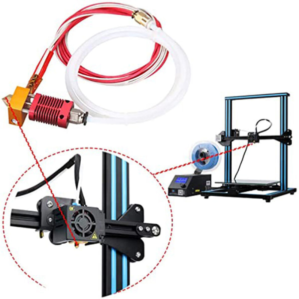 MK8 3D-skrivarhuvud-kit, extruder, 0,4 mm munstyckesats, 24 V 40 W extruderhuvud för 3D-skrivare 3