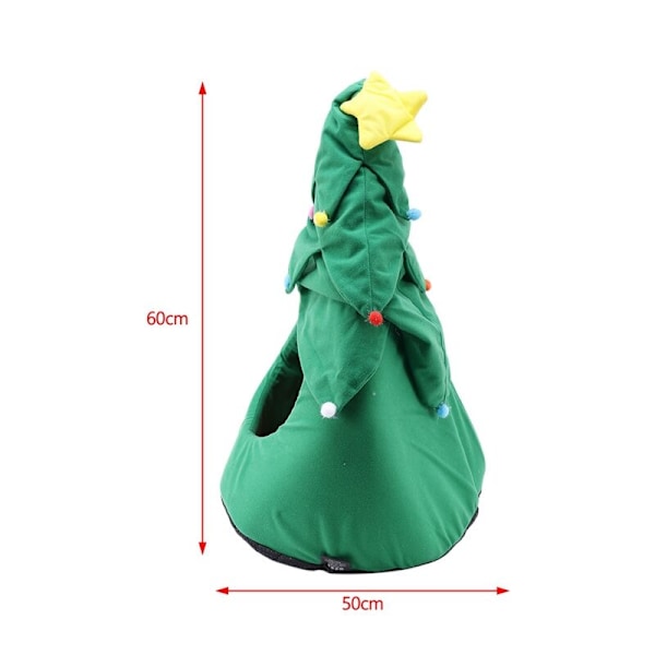 Kreativ Juletræ Semi-Lukket Pet Varmt Åndbart Bedste Kat Hund Kulde