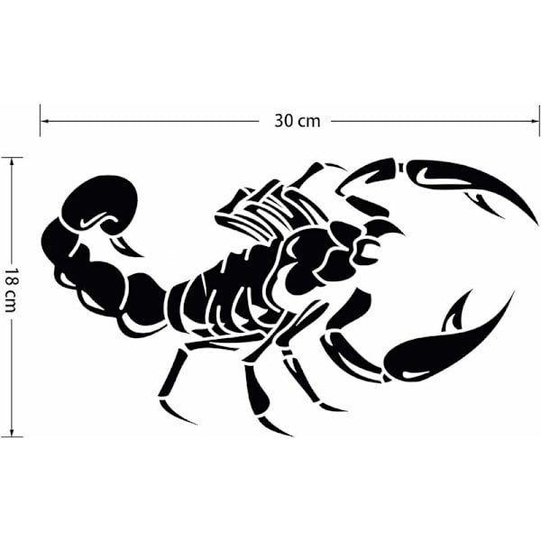 Bilsticker Vinyl Dekalklistremerker for Bil Bilsticker 3D Skorpionmønster Kule Bil Dekalklim Dekorasjon Ornament