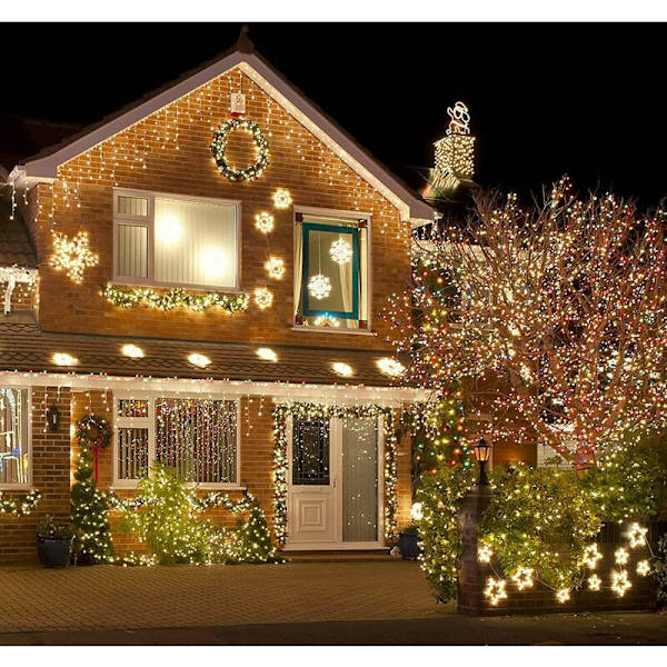 200 LED-ljusslinga för jul, ALED LIGHT Varmt vitt LED-ljusslinga IP65 Vattentät Koppartråd med lampkedja Utomhus/Inomhus Dekoration för fest Ga