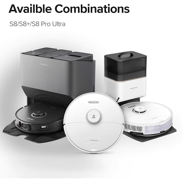 Set med 1 DuoRoller Separerbar Gummiborste för S8/S8+/S8 Pro Ultra/Q8 max/Q8 max+/Q5 max Robotdammsugare, Dammsugartillbehör, Ersättningsdel