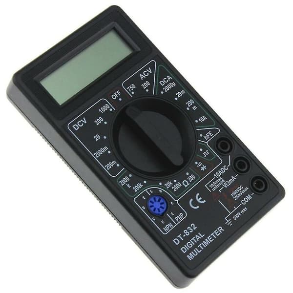 Dt-832 1999 Digitalt Multimeter Ac/Dc Ampere Tæller Volt Ohm Tester Voltmeter Amperemeter Multimeter Sort