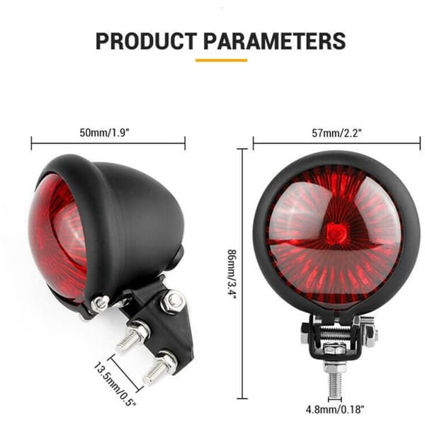 Motorcykel LED Baglygte Bremslys til Cruiser Cafe Chooper