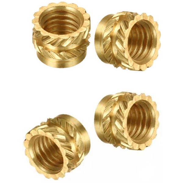 50 st Serie 3D-utskriftsmodell Insatsmutter, Mässing Rändrad Mutter, Sprutgjutning Insatsmutter för Voron 2.4 3D-skrivare Etc. ()