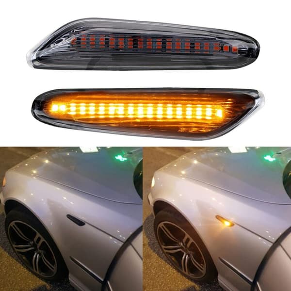 2 stk. LED-lys til bil, dynamisk blinklys, sidelampe for -X1 X3 E46 E60 E61 E81 E82 E88 E90 E91
