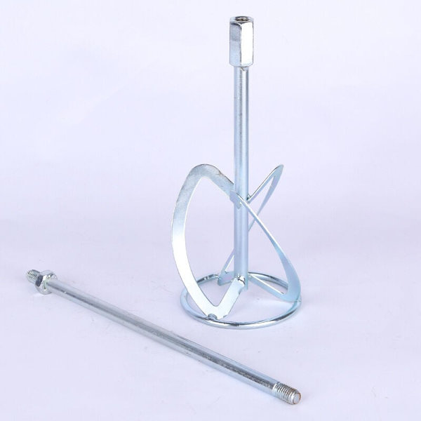 Sats med 1 omrörare för färg- och murbruksblandare (1 tillbehör, total längd 58 cm, blandningsdiameter 120 mm, M14-gänga)