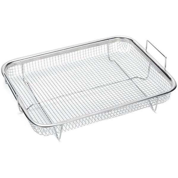 1Pcs Air Fryer Basket for Oven, Stainless Steel Grill Basket, Non-Stick Basket, Air Fryer Tray Grid Basket