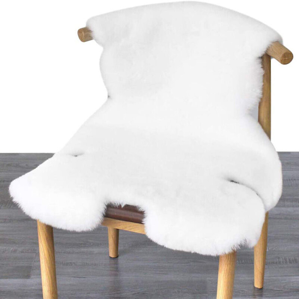 Mjuk matta i björnform, halkfri matta för sovrum, barnrum, fluffig golvmatta, dekorativ matta, dörrmatta (vit)
